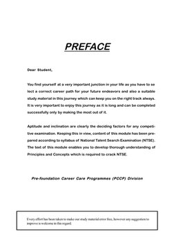 PREFACE
Dear Student,
You find yourself at a very important junction in your life as you have to se
lect a correct career pat