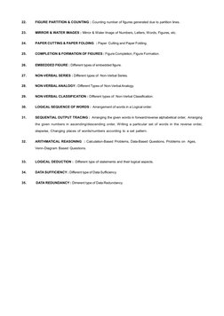 22.
FIGURE PARTITION & COUNTING : Counting number of figures generated due to partition lines.
23.
MIRROR & WATER IMAGES : Mi