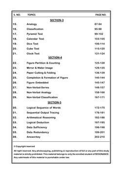S. NO.
TOPICS
PAGE NO.
© Copyright reserved
All right reserved. Any photocopying, publishing or reproduction of full or any p