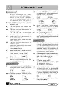 PAGE  # 1
Pre-foundation Career Care Programmes (PCCP) Division
Alphabetical Order
You have to arrange the given words in ord