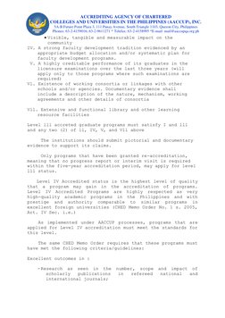 AACCUP Level III & IV Accreditation Guidelines | PDF | Libraries | Test ...