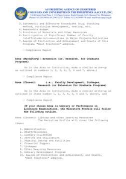AACCUP Level III & IV Accreditation Guidelines | PDF | Libraries | Test ...
