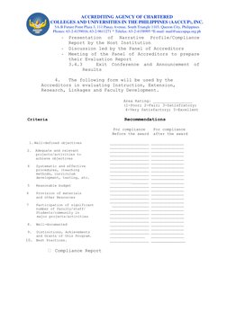 AACCUP Level III & IV Accreditation Guidelines | PDF | Libraries | Test ...