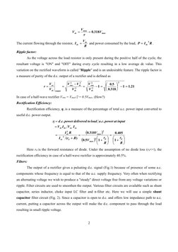 Half-Wave Rectifier: With & Without Filter | PDF | Rectifier | Physical ...