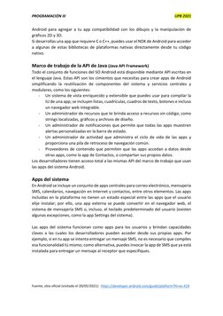 PROGRAMACIÓN III 
 
UPB 2021 
Android para agregar a tu app compatibilidad con los dibujos y la manipulación de 
gráficos 2D