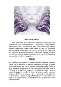 Entendendo o Reiki
Para entender o Reiki, precisamos entender que todo ser vivo é
composto de vários níveis de energia. O equ