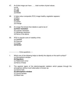 Remote Sensing Exam Practice Questions | PDF | Image Resolution ...