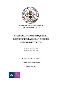 FACULTAD DE EDUCACIÓN DE PALENCIA 
UNIVERSIDAD DE VALLADOLID 
 
 
 
ENSEÑANZA Y APRENDIZAJE DE LA