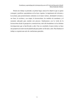 Enseñanza y aprendizaje de la lectoescritura en el 2º ciclo de Educación Infantil