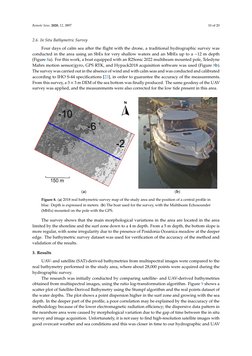Remote Sens. 2020, 12, 3897
10 of 20
2.6. In Situ Bathymetric Survey
Four days of calm sea after the ﬂight with the drone, a