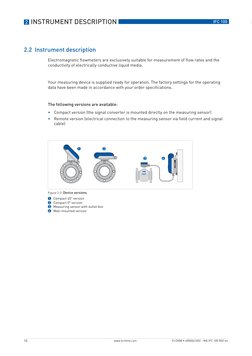 2 INSTRUMENT DESCRIPTION 
10 
IFC 100
www.krohne.com
01/2008 • 4000041002 - MA IFC 100 R02 en
2.2  Instrument description
Ele