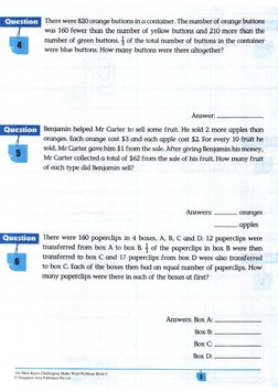 101 Challenging Math Word Problems Book 6 by SAP Education | PDF