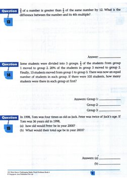 101 Challenging Math Word Problems Book 6 by SAP Education | PDF