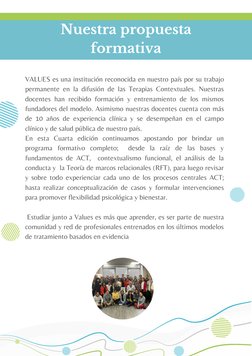 Nuestra propuesta
formativa
 
Estudiantes de últimos
ciclos de psicología
 
Psicólogos, Psiquiatras y
profesionales afines
VA