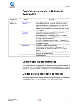Prefácio
7
HS-RC-C5E-0_01.fm
00/0211
Conteúdo dos manuais da Unidade de 
ControleC5G
Conservação da documentação
Toda a docum