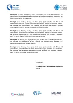 Eneatipo 3: Yo Siento, pero Hago y Pienso poco, centro de la Tríada del sentimiento, las
personas que pertenecen a este Eneat