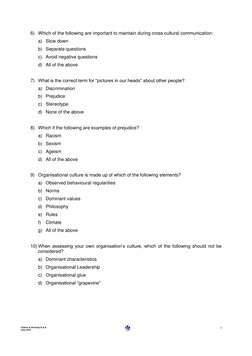 Cultural Diversity Self-Assessment Q&A | PDF | Sexism | Prejudices