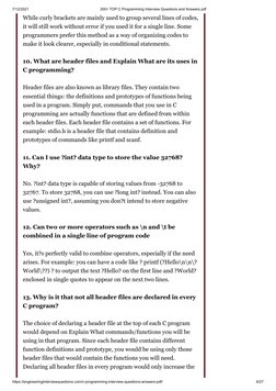 300+ C Programming Interview Q&A PDF | PDF | C (Programming Language ...