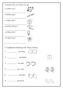 UKG English Worksheet with Answers | PDF