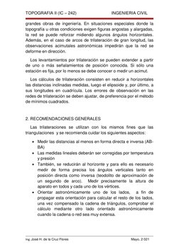 TOPOGRAFIA II (IC – 242)                              INGENIERIA CIVIL 
 
 
Ing. José H. de la Cruz Flores