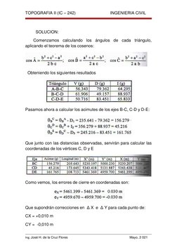 TOPOGRAFIA II (IC – 242)                              INGENIERIA CIVIL 
 
 
Ing. José H. de la Cruz Flores