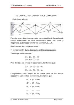 TOPOGRAFIA II (IC – 242)                              INGENIERIA CIVIL 
 
 
Ing. José H. de la Cruz Flores