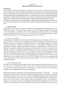 Life and Ministry of Apostle Paul | PDF | Paul The Apostle | Epistle To ...