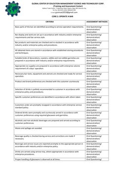 GLOBAL CENTER OF EDUCATION MANAGEMENT SCIENCE AND TECHNOLOGY CORP.
(Training and Assessment Center)
Galleon Trade Center, 7 C