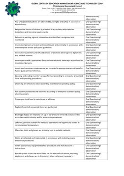GLOBAL CENTER OF EDUCATION MANAGEMENT SCIENCE AND TECHNOLOGY CORP.
(Training and Assessment Center)
Galleon Trade Center, 7 C