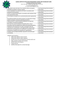 GLOBAL CENTER OF EDUCATION MANAGEMENT SCIENCE AND TECHNOLOGY CORP.
(Training and Assessment Center)
Galleon Trade Center, 7 C