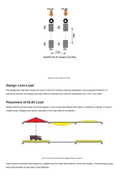 AASHTO HL-93 Truck Loading Explained | PDF | Tire | Lane