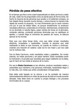 La Dieta Carnívora – El retorno a la Salud Sustentable                                              9        
Pérdida de
