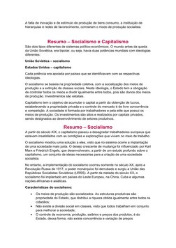 A falta de inovação e de estímulo de produção de bens consumo, a instituição de 
hierarquias e redes de favorecimento, corroe
