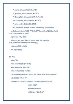 P_name_entry.delete(0,tk.END) 
        P_quantity_entry.delete(0,tk.END) 
        P_description_entry.delete("1.0", "