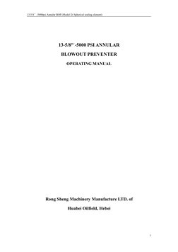 13-5/8" 5000psi Annular BOP Manual | PDF | Mechanical Engineering ...