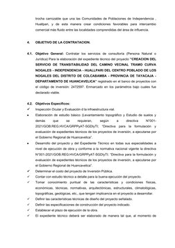 trocha carrozable que una las Comunidades de Poblaciones de Independencia ,
Huallpari,  y  de  esta  manera  crear  condicion