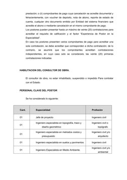 prestación; o (ii) comprobantes de pago cuya cancelación se acredite documental y
fehacientemente, con voucher de depósito, n