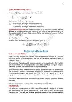 4 
 
 
      | [Document subtitle] 
Vector representation of force:- 
𝐹  = 
'
()*+
#$#%
&%  𝑟  ; where 𝑟 is the unit direc