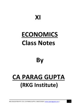 RKG EDUCATION PVT LTD | CA PARAG GUPTA | 9650719104 | www.caparaggupta.com  (http://www.caparaggupta.com/)| 
1 
 
 
 
XI