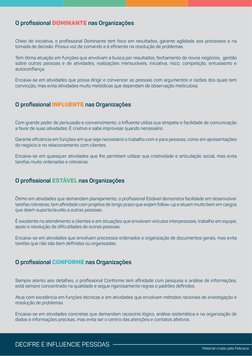 DECIFRE E INFLUENCIE PESSOAS
Material criado pela Febracis
O profissional DOMINANTE nas Organizações
Cheio de iniciativa, o p
