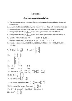 Matrix Question Bank with Solutions | PDF | Matrix (Mathematics ...