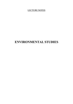 Environmental Notes Environmental Studies Unit 1 Notes | PDF | Natural Environment ...