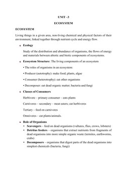 Unit 3: Ecosystem Overview Notes | PDF | Food Web | Ecosystem