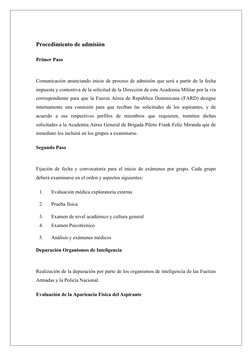 Procedimiento de admisión 
Primer Paso
Comunicación anunciando inicio de proceso de admisión que será a partir de la fecha
im