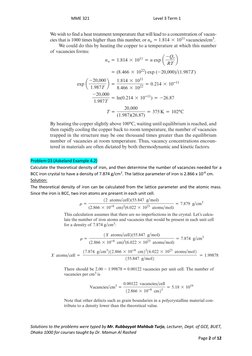 Vacancy Concentration in Copper and Iron | PDF | Crystal Structure ...