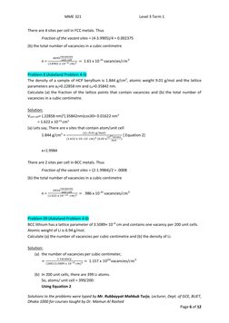 Vacancy Concentration in Copper and Iron | PDF | Crystal Structure ...