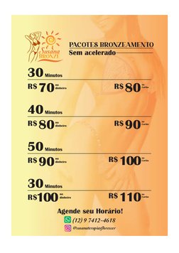 Preços de Pacotes de Bronzeamento | PDF