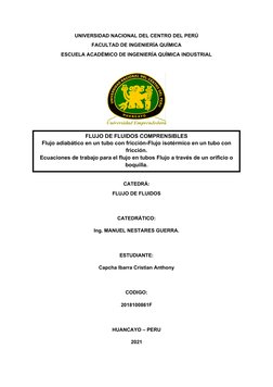 UNIVERSIDAD NACIONAL DEL CENTRO DEL PERÚ
FACULTAD DE INGENIERÍA QUÍMICA
ESCUELA ACADÉMICO DE INGENIERÍA QUÍMICA INDUSTRIAL
CA