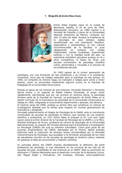 Emilio Ribes Biografía de Emilio Ribes Iñesta | PDF | Psicología de la personalidad ...