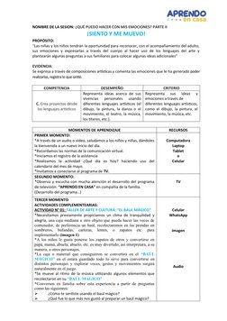 Sesiones de Emociones para Niños de 4 Años | PDF | Las emociones ...